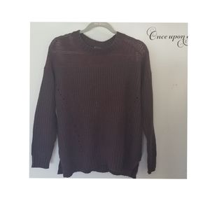 Sparkle & Fade Purple Distressed sweater